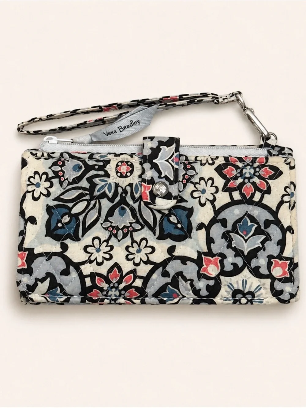 Vera Bradley RFID Smartphone Wristlet Lisbon Medallion Wallet - Picture 2 of 5